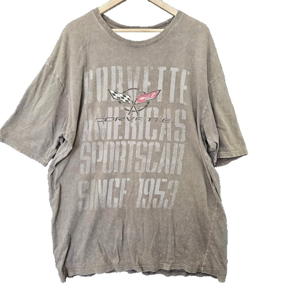 Vintage Chevy Corvette Graphic Tee Oversized XXL Distressed Chevrolet Sport Car